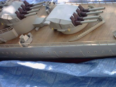 Maquette Cuirass� Richelieu 2 tourelles 380 mm