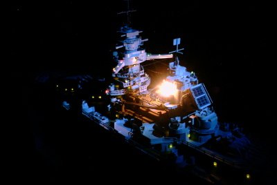 Maquette du Cuirass� Richelieu de nuit