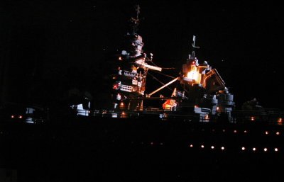 Maquette du Cuirass� Richelieu �llumin�