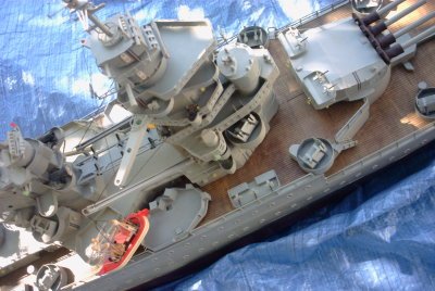 Maquette Cuirass� Richelieu vue tours avant